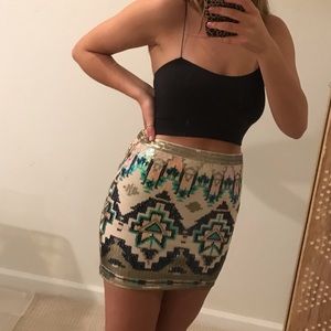 sequin skirt